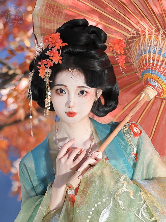 风华 热缩花簪新中式汉服发簪古风u型流苏步摇钗子头发饰高级感红-淘宝网图片_参考-古风+唯美人物场景素材图片素材-花瓣网