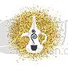 黄金,抽象,阿拉伯咖啡,中东人,形状,黄色,白色,华丽的,闪亮,复古