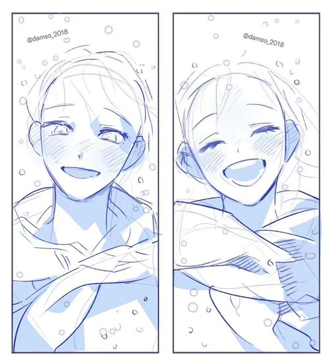 双人人模#参考#绘画#情侣 #双人#模板#cp 版权归作者所有，侵删