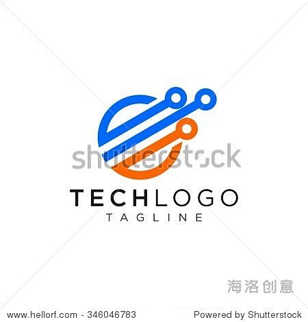 Technology logo, com...