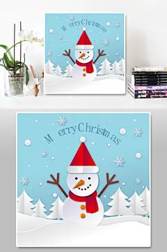 清新风手绘圣诞装饰元素