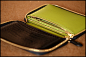 Matt crocodile small round fastener wallet
