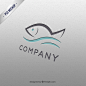 Fish logo template Free Psd