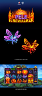 Pele Firewalker Slot Machine - Dragonfly : 3D model of Dragonfly for Pele Firewalker Caesars Casino Playtika