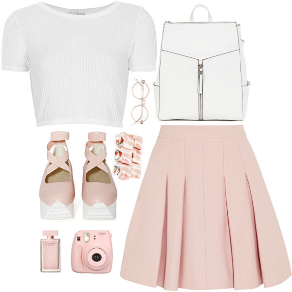 #pink #peach #skirt ...