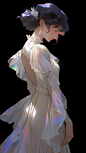 ym1573_A_girl_with_her_right_hand_on_her_ear_Wear_a_white_dress_980ad7c6-0f10-40de-bab4-789e1ff7c1eb