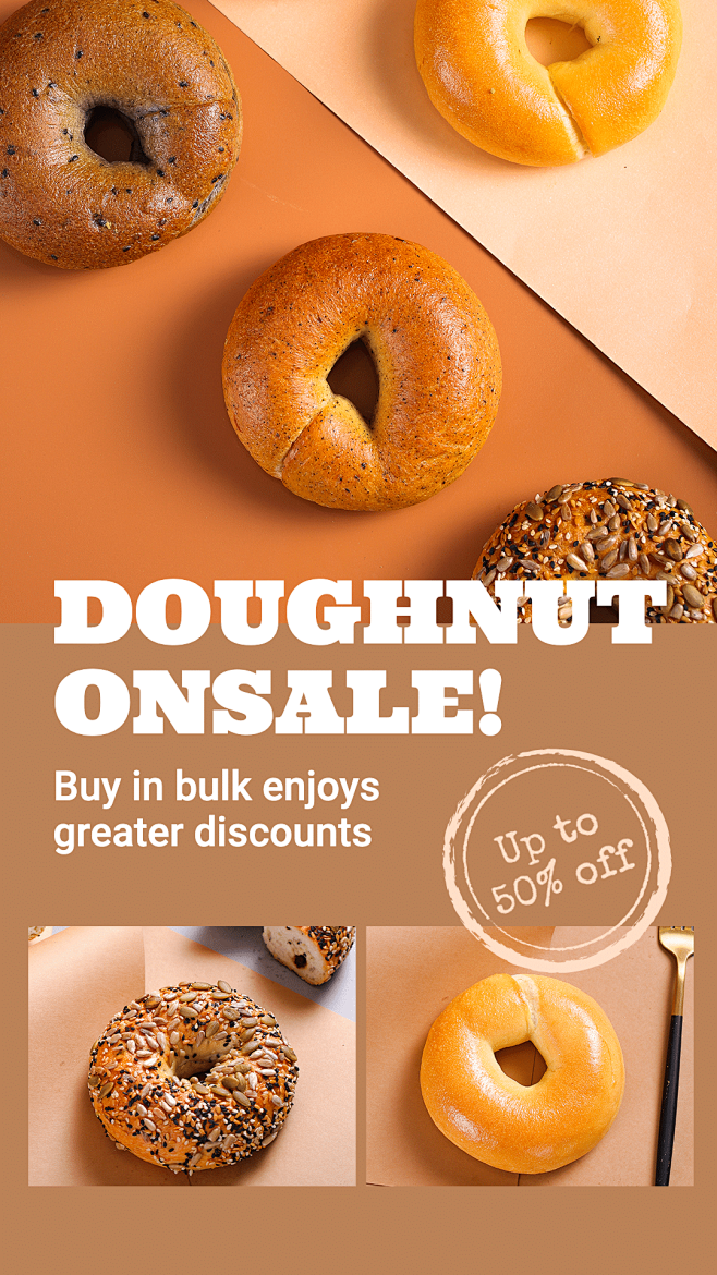 Simple Fashion Bread Discount Promo Instagram Story素材-花瓣网