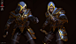 ARIUS , Andy Chin : ARIUS is a character that I had a lot of fun with tweaking the materials, especially with the armor. The character I had in mind was someone who is just out there for himself and his personal gains; he has a very questionable moral com