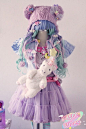 Awesome fairy-Kei coord! ♡ ♥ ロリータ, Deco Lolita, Loli, Fairy Kei, Pastel, Kawaii Fashion, Cute, Sweet Lolita, Pop Kei ♥ ♡: 