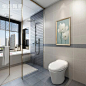 布纹仿古砖厨房卫生间瓷砖墙砖地砖哑光现代简约灰色浴室 600x600-淘宝网