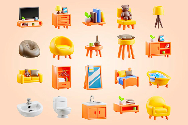 3D Furniture Element...