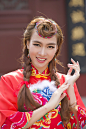 红红火火过大年中国年中国红服饰摄影 | 书画艺术网