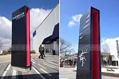 精神堡垒立式导向牌不锈钢引导户外指视酒店定制上海售楼处房地产-淘宝网