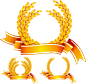 高品质金色麦穗标志徽章装饰边框盾牌欧式花纹图案小麦稻穗