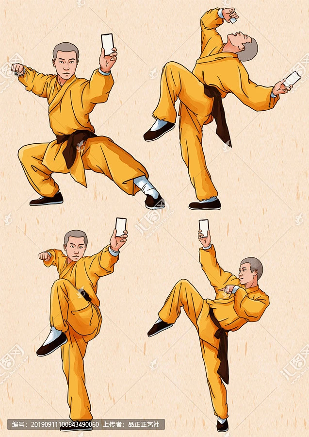 中国功夫招式插画-花瓣网