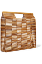 Cult Gaia - Big 竹纤维手提包 : 沙色竹纤维
 开放式包口
 本款设计中由天然竹子制成的部件可能带有轻微凹痕