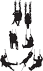 Vectores libres de derechos: Silhouette of people on swing: 