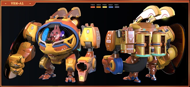 Rabbit Mecha-花瓣网
