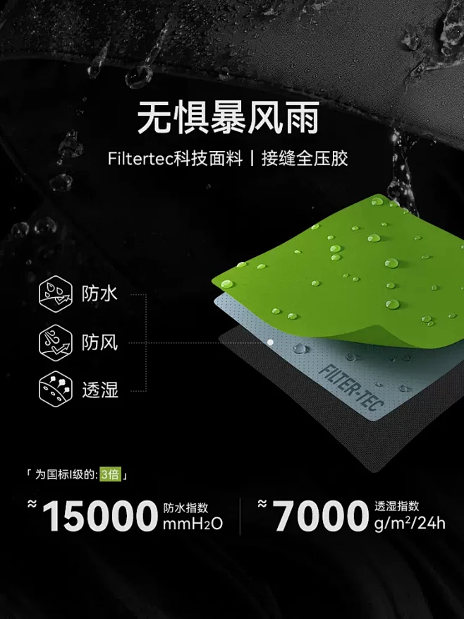 KAILAS凯乐石定日硬壳冲锋衣户外暴雨...
