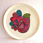 Melamine bird plate, 1969 Deka Plastics, Inc.