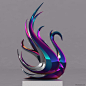 “Swan” | Modern Sculpture – Public Art