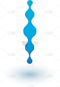 water molecular initial letter i logo design