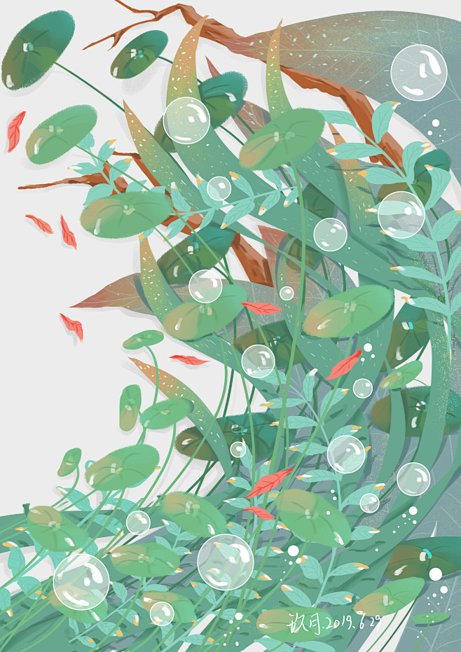 手绘植物 临摹