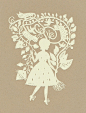 Rain Girl :) (papercut) by Elsita (Elsa Mora), via Flickr