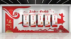 竹子牢记使命五心好党员党建文化墙