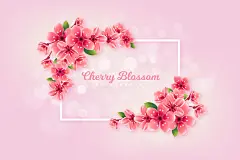 浪漫春天水彩手绘樱花桃花花瓣海报背景图案AI矢量设计素材AW1934-淘宝网