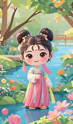 古典胖女孩矢量图形插画元素