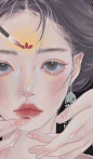 美少女手绘插画头像