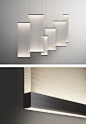 LED fabric pendant lamp CURTAIN by Vibia | design Arik Levy