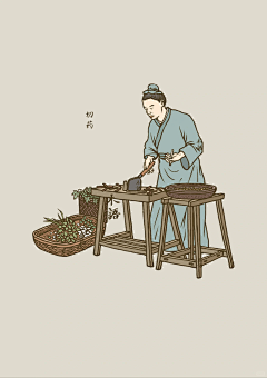 猫脸兔牙采集到中药连环画