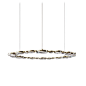 'ALADDIN CIRCLE' Crystal and Brass Contemporary Ceiling Light For Sale