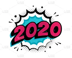 2020,贺卡,漫画书,新年前夕,背景,波普风,绘画插图,矢量