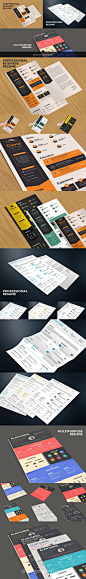 视觉设计师程序员IT工作者求职信简历PSD模版 Massive Designer Resumes Bundle :  