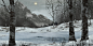 Frozen River, Julien Gauthier : Concept for a friend's project +  Lighting studies