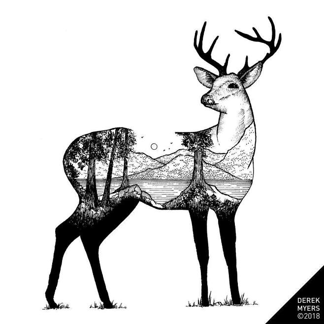 derekmyers针管笔绘画41