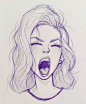 Illustration / Drawing / Woman / Tired / Art