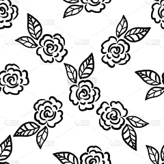 绘画插图,玫瑰,背景,花,矢量,抽象,叶子,四方连续纹样,装饰品,花