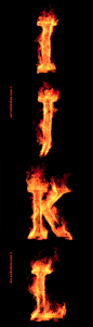 [美工云]高品质火焰字母数字标点符号PSD素材Fire-Font-Alphabet：