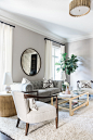 Dramatic Transitional | Myers Park New Build - Transitional - Living Room - Charlotte - by House of Nomad | Houzz