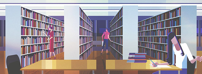 图书馆插画