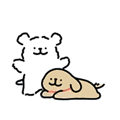 线条小狗-GIF-花瓣网|陪你做生活的设计师 | _行走的表情包_T2022423