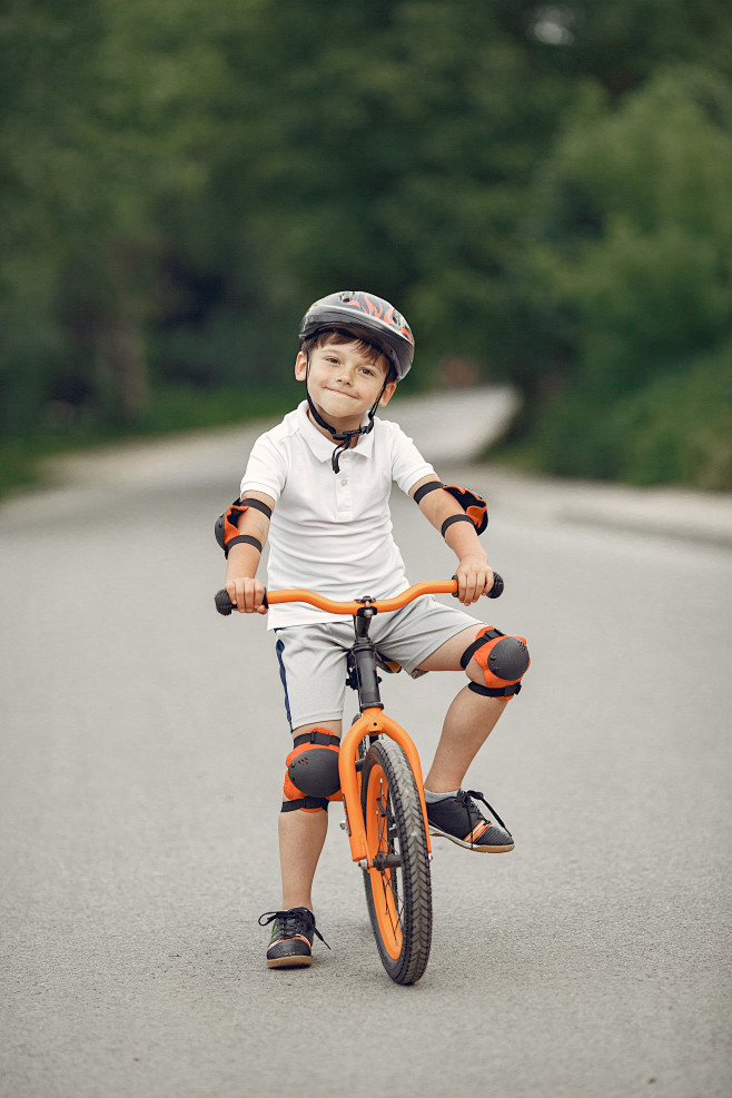child-bicycle-asphalt-road-summer-bike-park