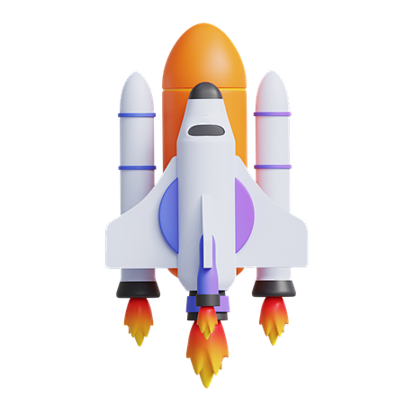 火箭 3D 图标