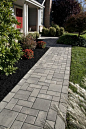 Walk This Way for a Grand Entrance. A variety of pattern options and colors from pewter to charcoal are available in these Village Square pavers which create a sleek, clean-cut style for your walkways and borders. …: 