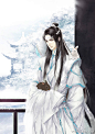 魔道祖师 璎珞/绘 古装妖孽帅哥古风美男子古代公子美少年二次元同人 精美插画漫画唯美手绘