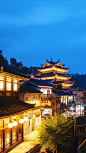 洪崖洞夜景国内城市重庆旅游景点风景摄影图